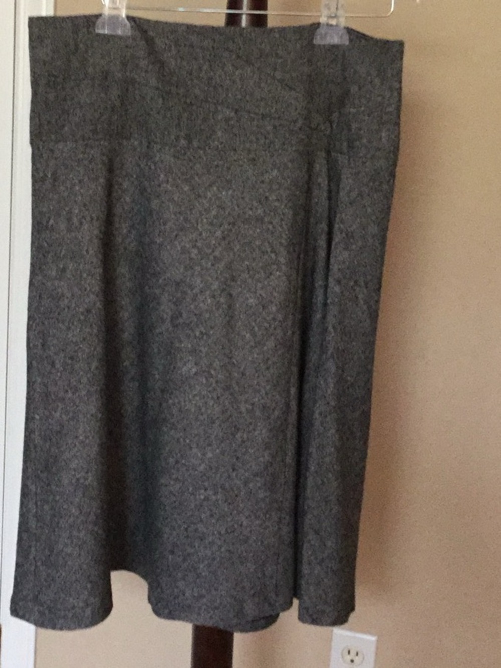 cleo Gray Midi A-Line Skirt